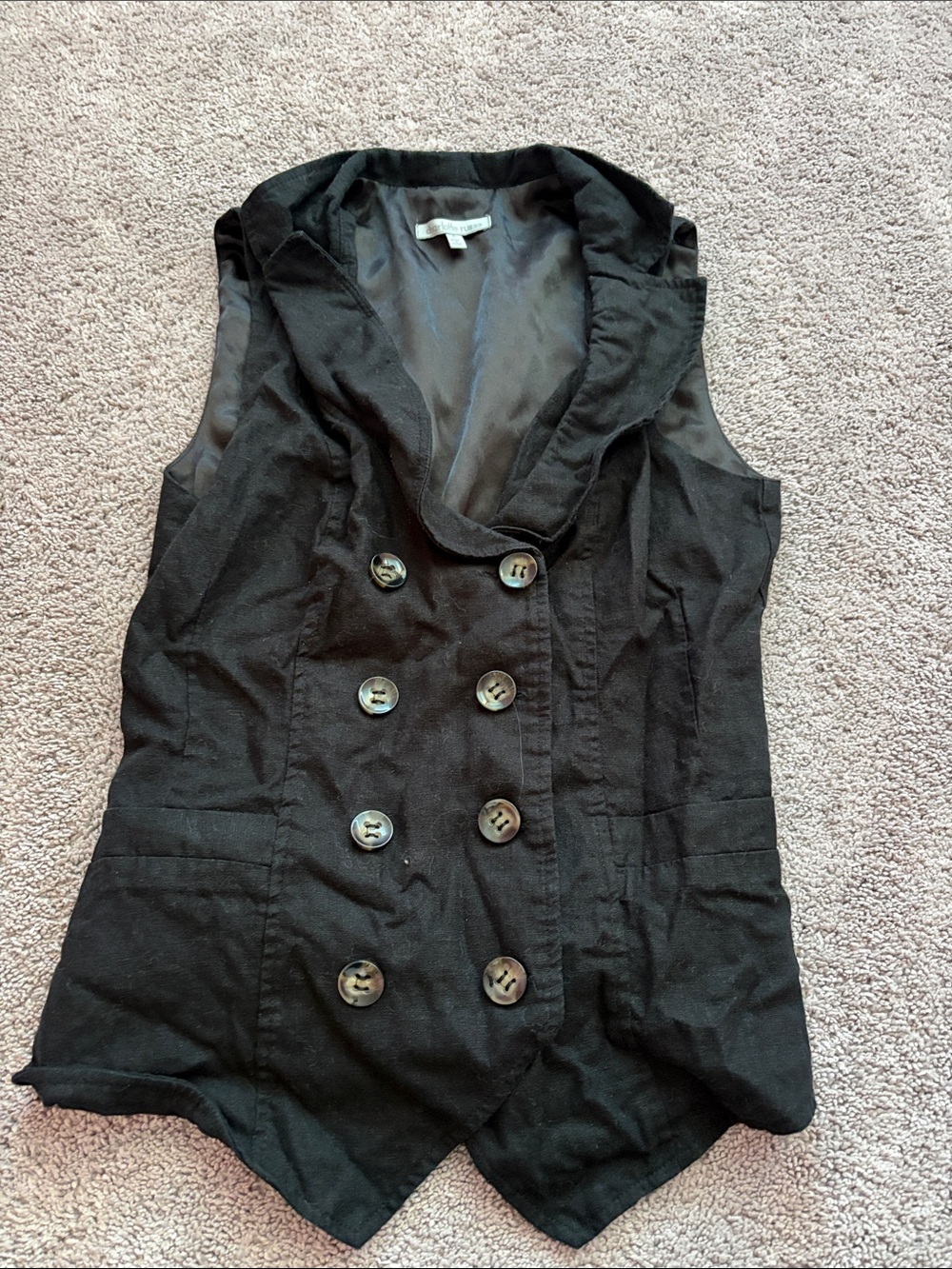 Charlotte Russe Black Double-Breasted Women's Vest Jacket